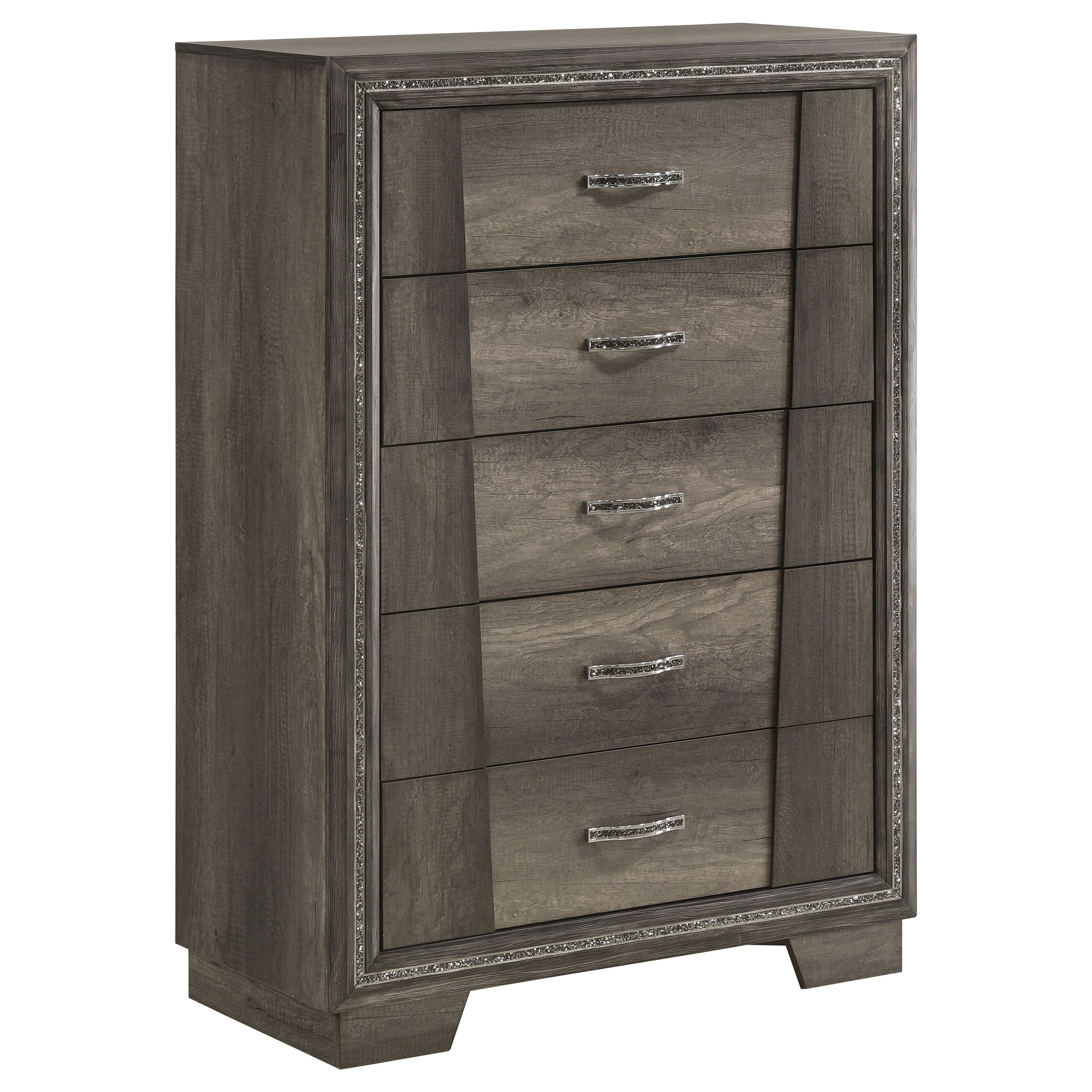 Janine 5-drawer Chest Grey