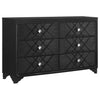 Penelope 6-drawer Dresser Black