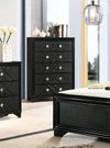 Penelope 5-drawer Chest Black