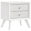 Janelle 2-drawer Nightstand White