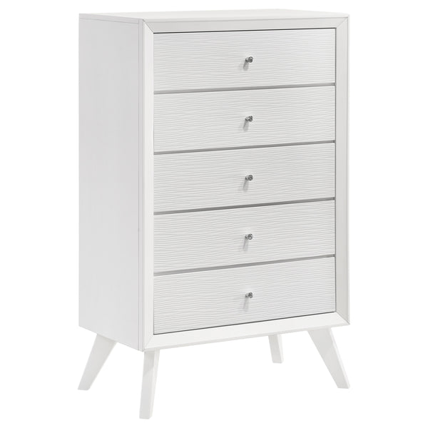 Janelle 5-drawer Chest White