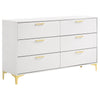 Kendall 6-drawer Dresser White