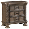 Emmett 3-drawer Nightstand Walnut