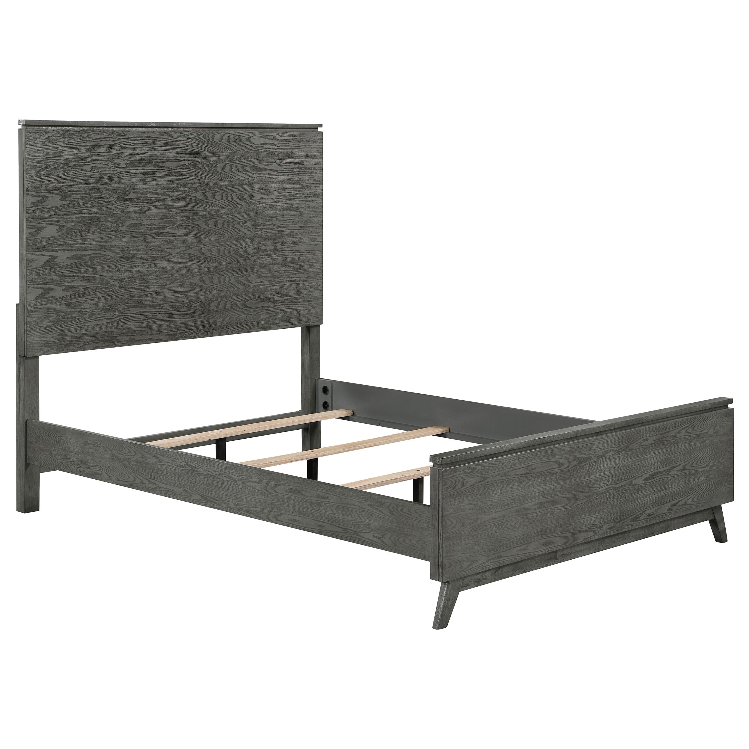 Nathan High Headboard Eastern King Panel Bed Grey