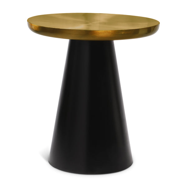 Martini Brushed Gold/Matte Black End Table