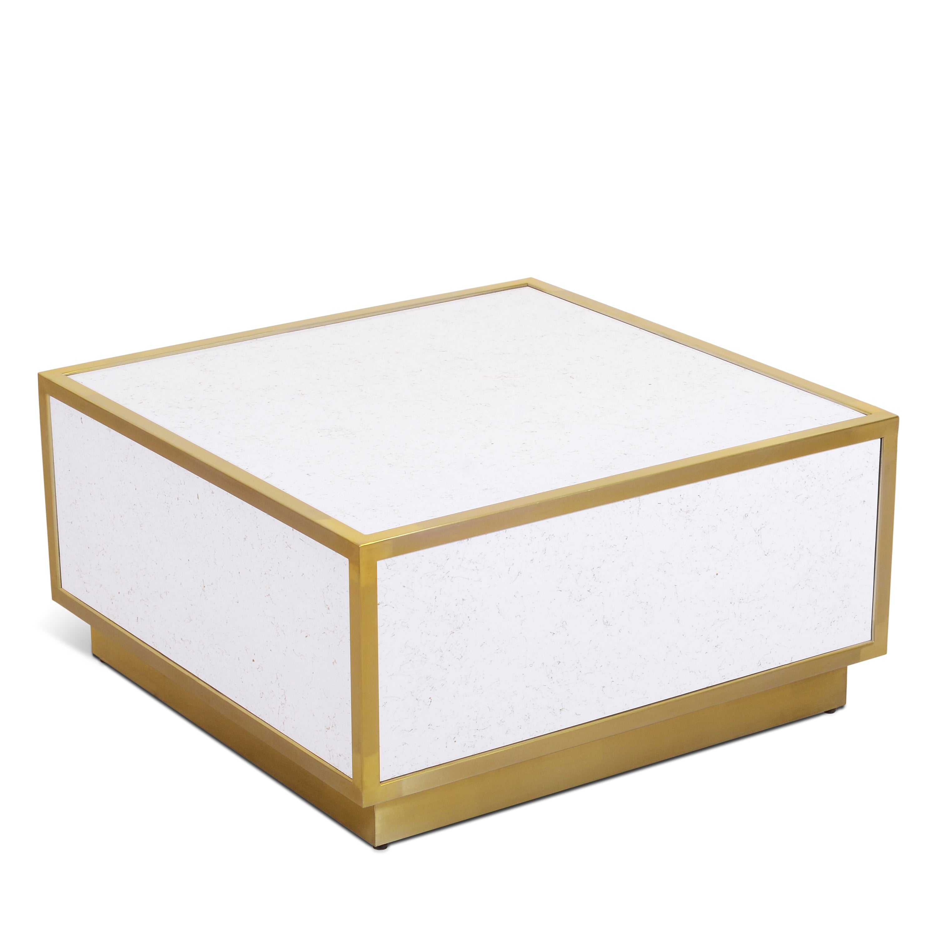 Glitz White Faux Marble Coffee Table