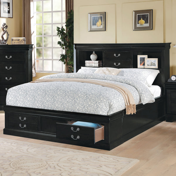 Louis Philippe Iii Ek Bed W/Storage