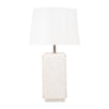 Marble, 27"h Fluted Table Lamp, White/offwht, 2bx