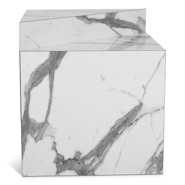 Aritzia White Faux Marble End Table