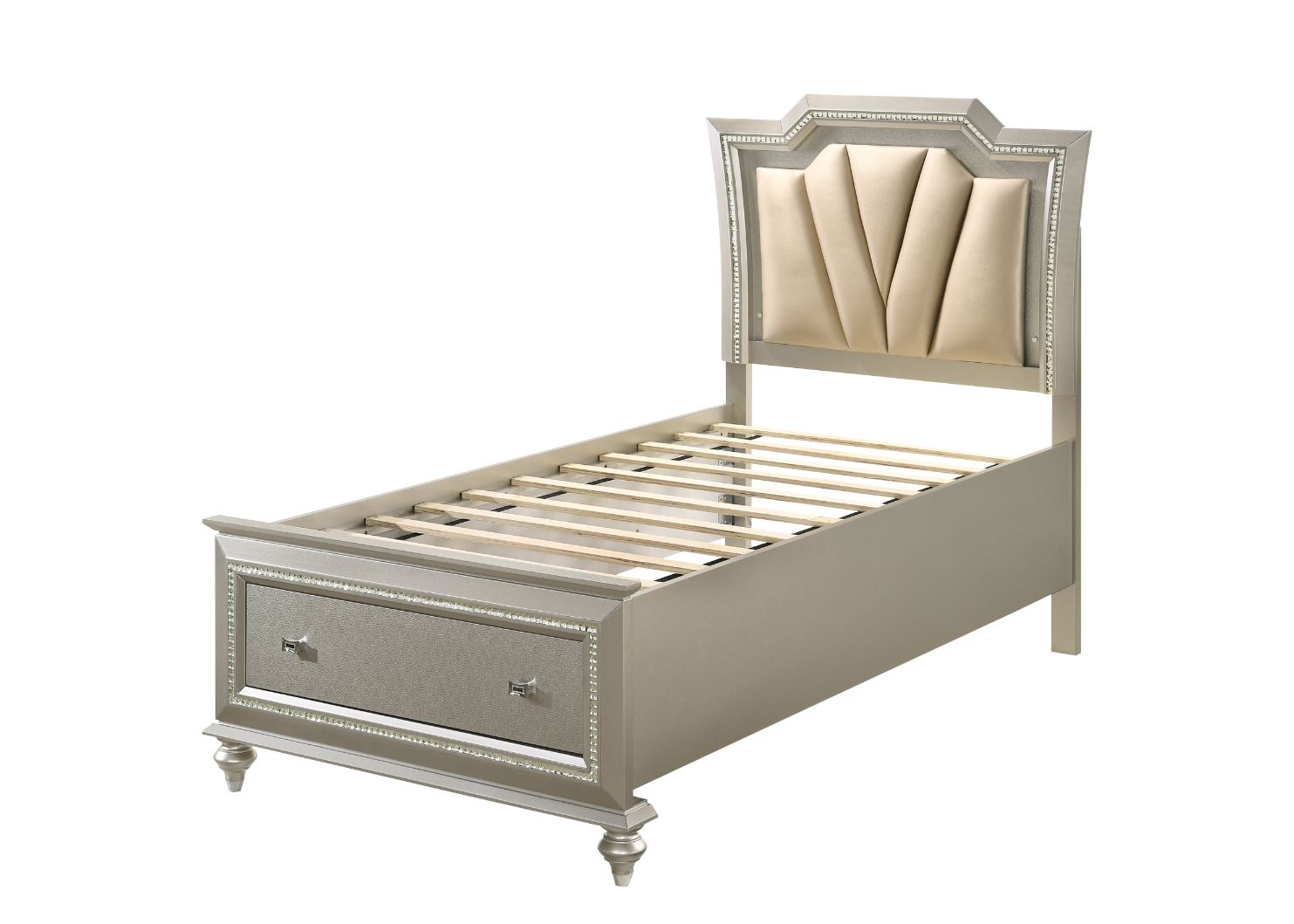 Kaitlyn Twin Bed W/Led & Storage