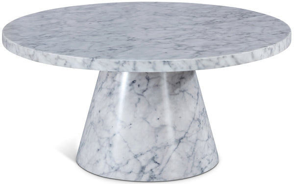 Omni White Faux Marble Coffee Table