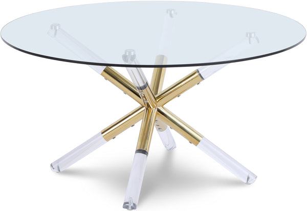 Mercury Acrylic/Gold Coffee Table