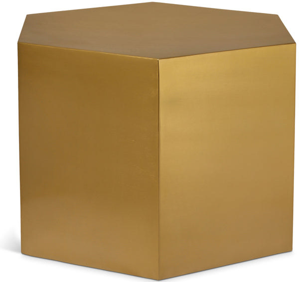 Hexagon Brushed Gold Coffee Table