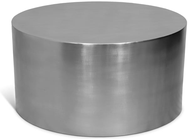 Cylinder Brushed Chrome Coffee Table