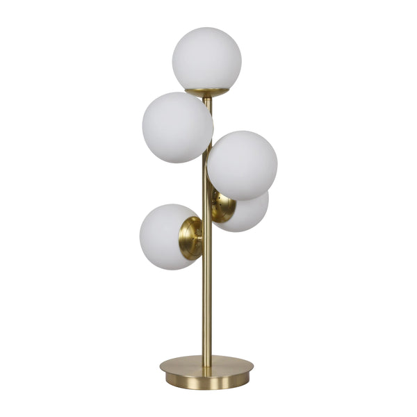 Glass 26" Frosted Globe Table Lamp, Gold