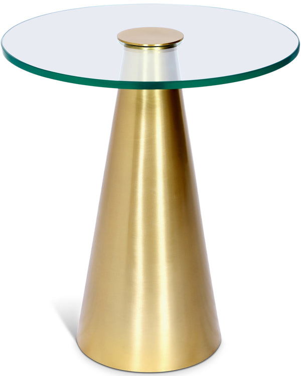 Glassimo Brushed Gold End Table