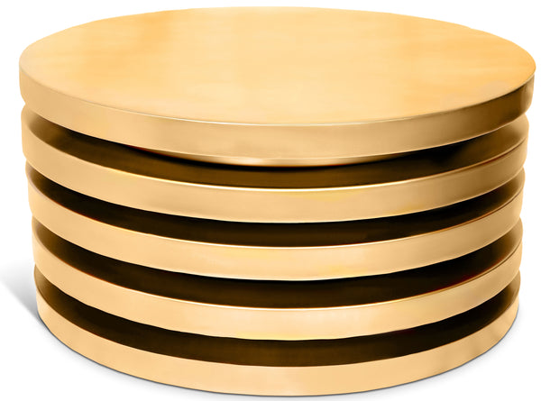 Levels Brushed Gold Coffee Table