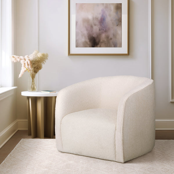 Barrel Arm Chair, Ivory