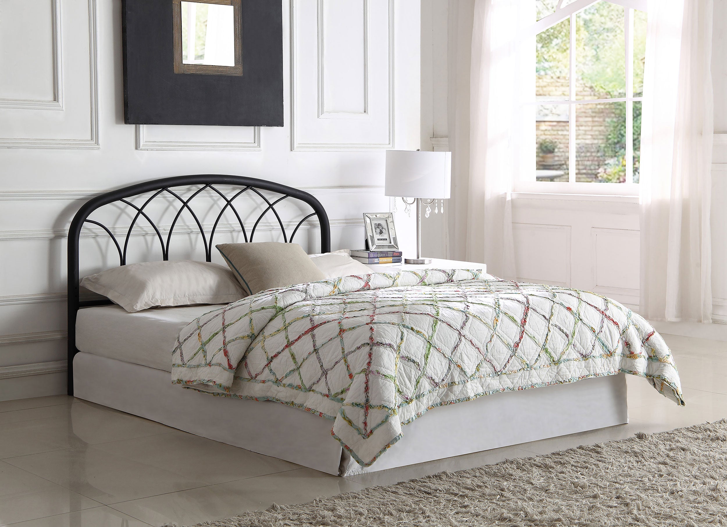 Anderson Queen / Full Arched Headboard Black