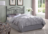 Evan Queen / Full Scroll Metal Headboard Dark Grey