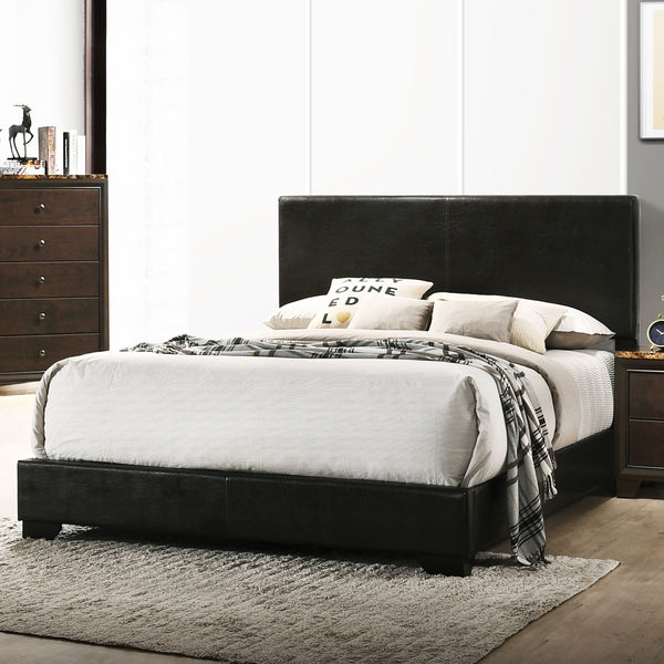 Conner Full Upholstered Panel Bed Black