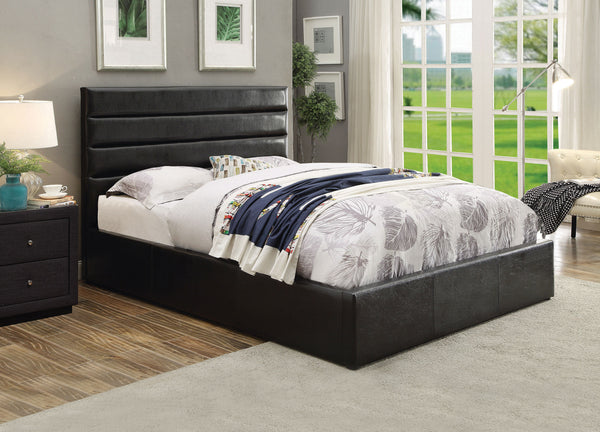 Riverbend Full Upholstered Storage Bed Black