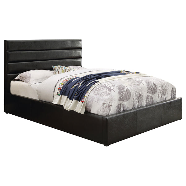 Riverbend Full Upholstered Storage Bed Black