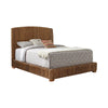 Laughton Hand-Woven Banana Leaf Queen Bed Amber