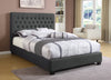 Chloe Tufted Upholstered Queen Bed Charcoal