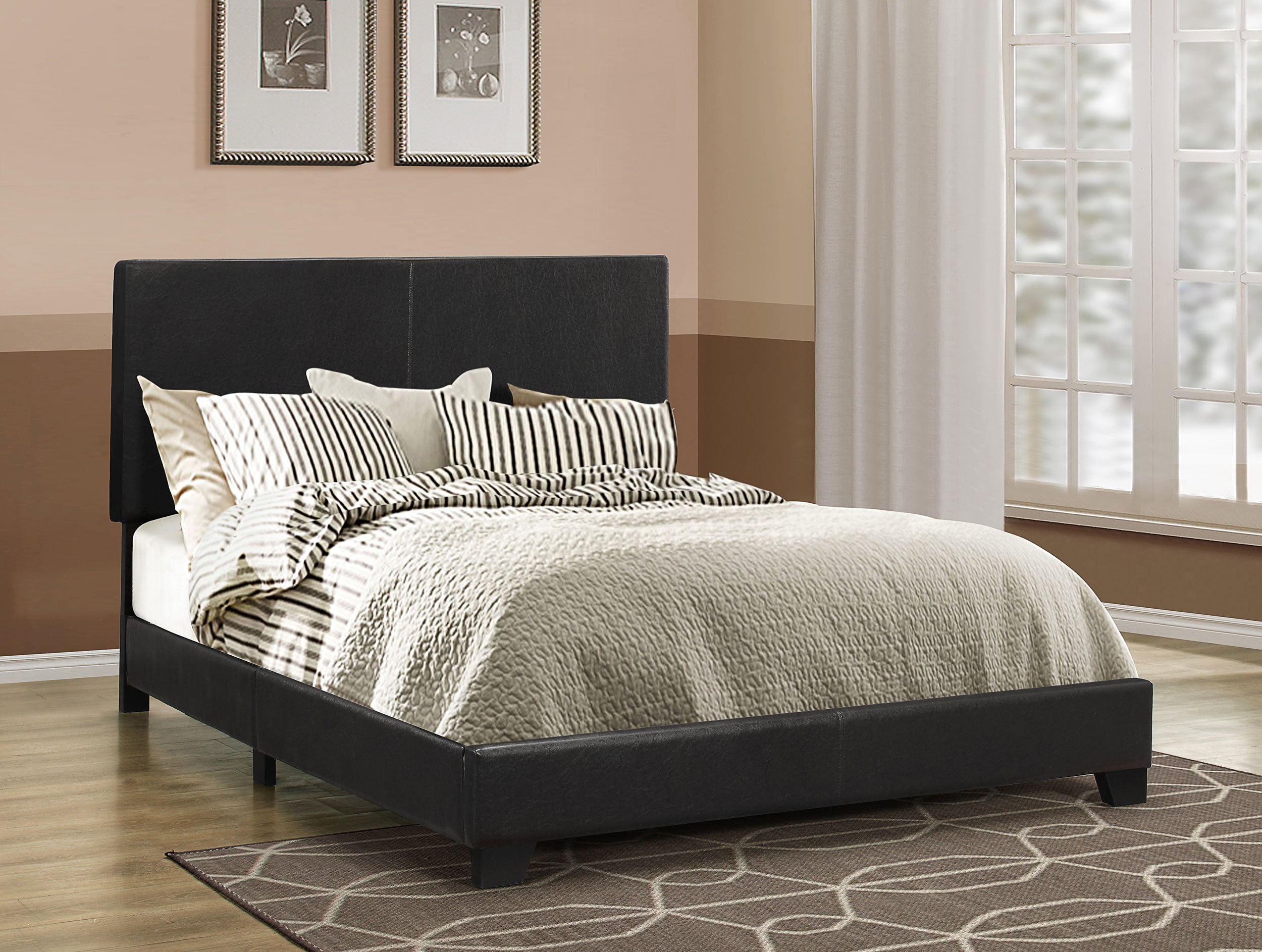 Dorian Upholstered California King Bed Black