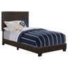 Dorian Upholstered Twin Bed Brown