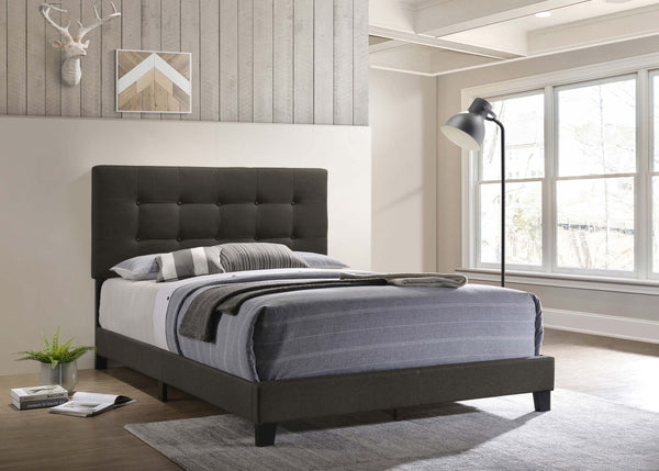 Mapes Tufted Upholstered Queen Bed Charcoal