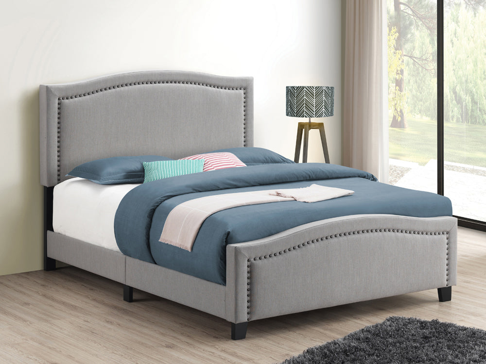 Hamden Eastern King Upholstered Panel Bed Mineral