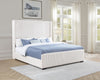 Natasha 65-inch Upholstered Eastern King Wingback Bed Cream