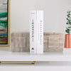 Marble, S/2 5" Square Bookends, Multi