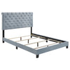 Warner Eastern King Upholstered Bed Slate Blue