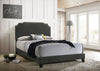 Tamarac Upholstered Nailhead Queen Bed Grey