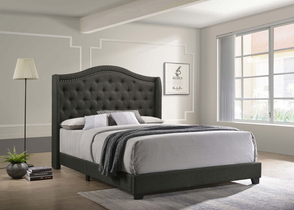 Sonoma Camel Back Queen Bed Grey