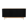 Wood, 70"l Ridges Sideboard, Black