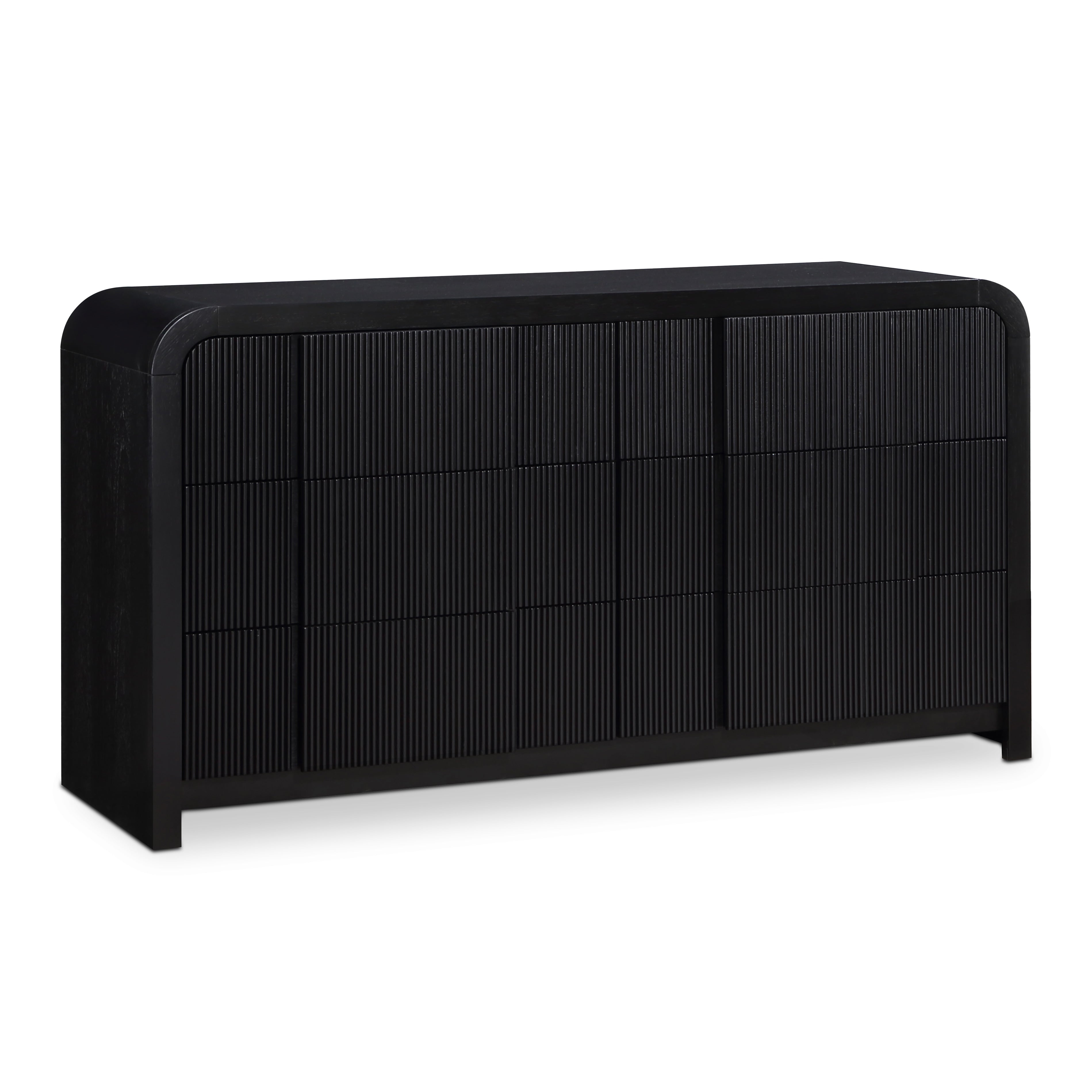 Fluted Black Dresser