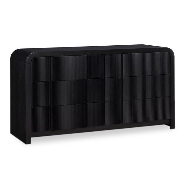 Fluted Black Dresser