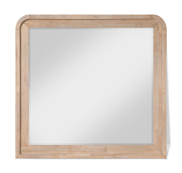 Fluted Natural Mirror