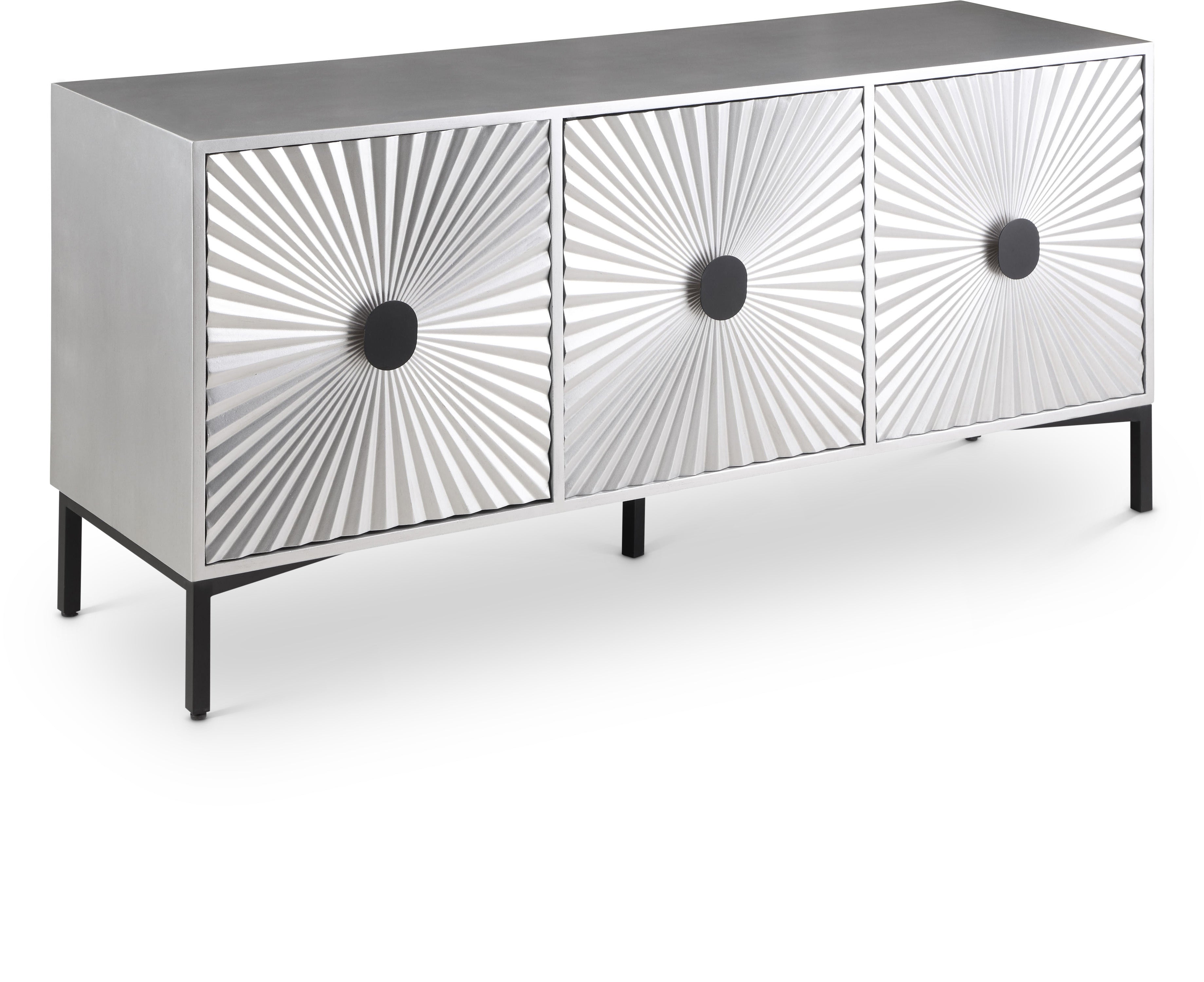 Glitz Antique Silver Sideboard/Buffet