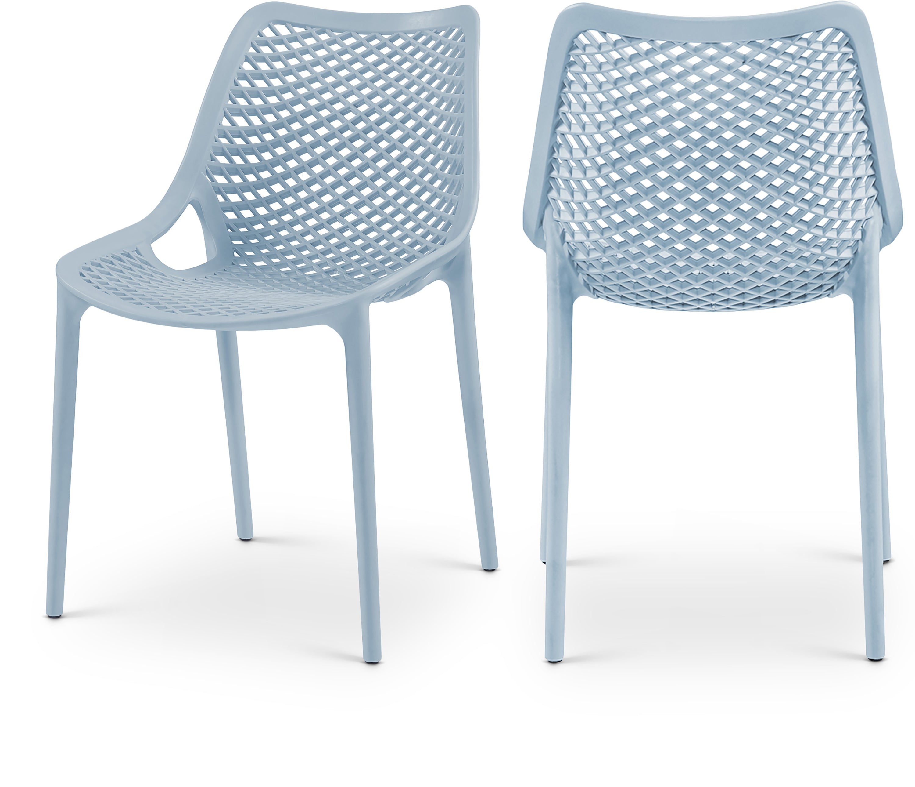 Mykonos Sky Blue Outdoor Patio Dining Chair