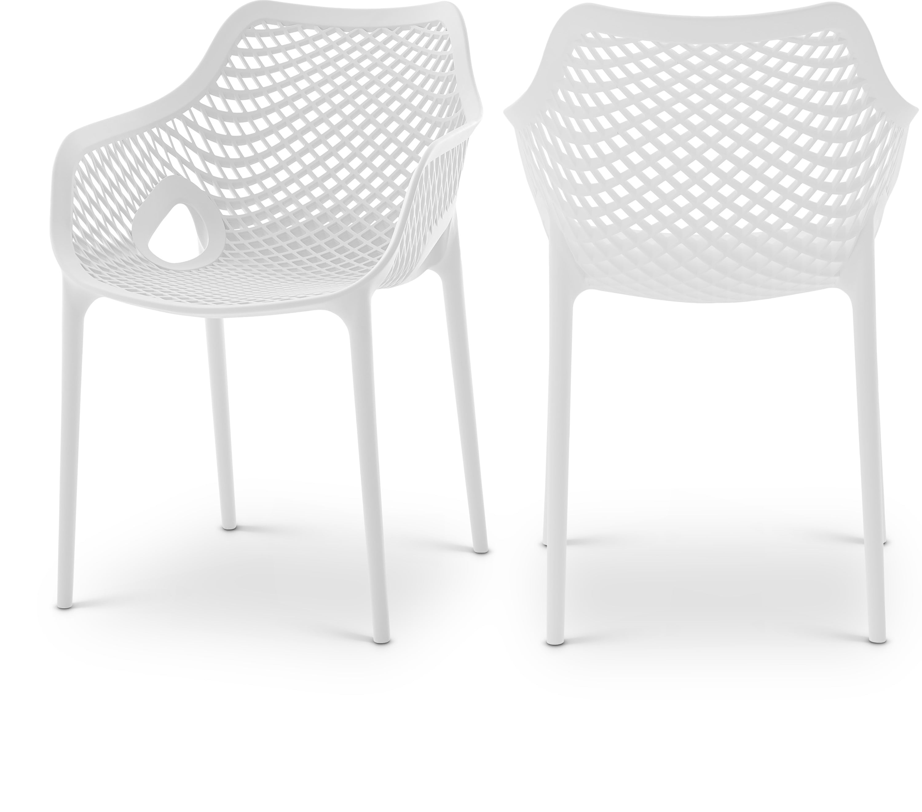 Mykonos White Outdoor Patio Dining Chair