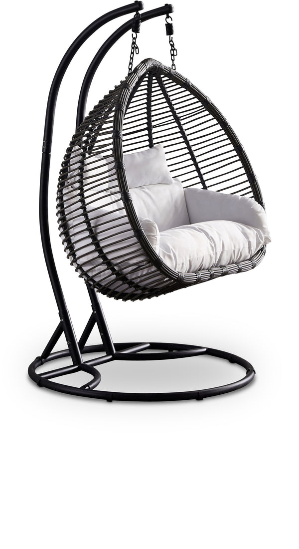 Tarzan Dark Grey Fabric Outdoor Patio Double Swing Chair