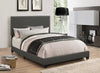 Boyd Twin Upholstered Bed with Nailhead Trim Charcoal