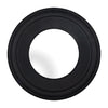 48" Round Noir Wall Mirror, Black