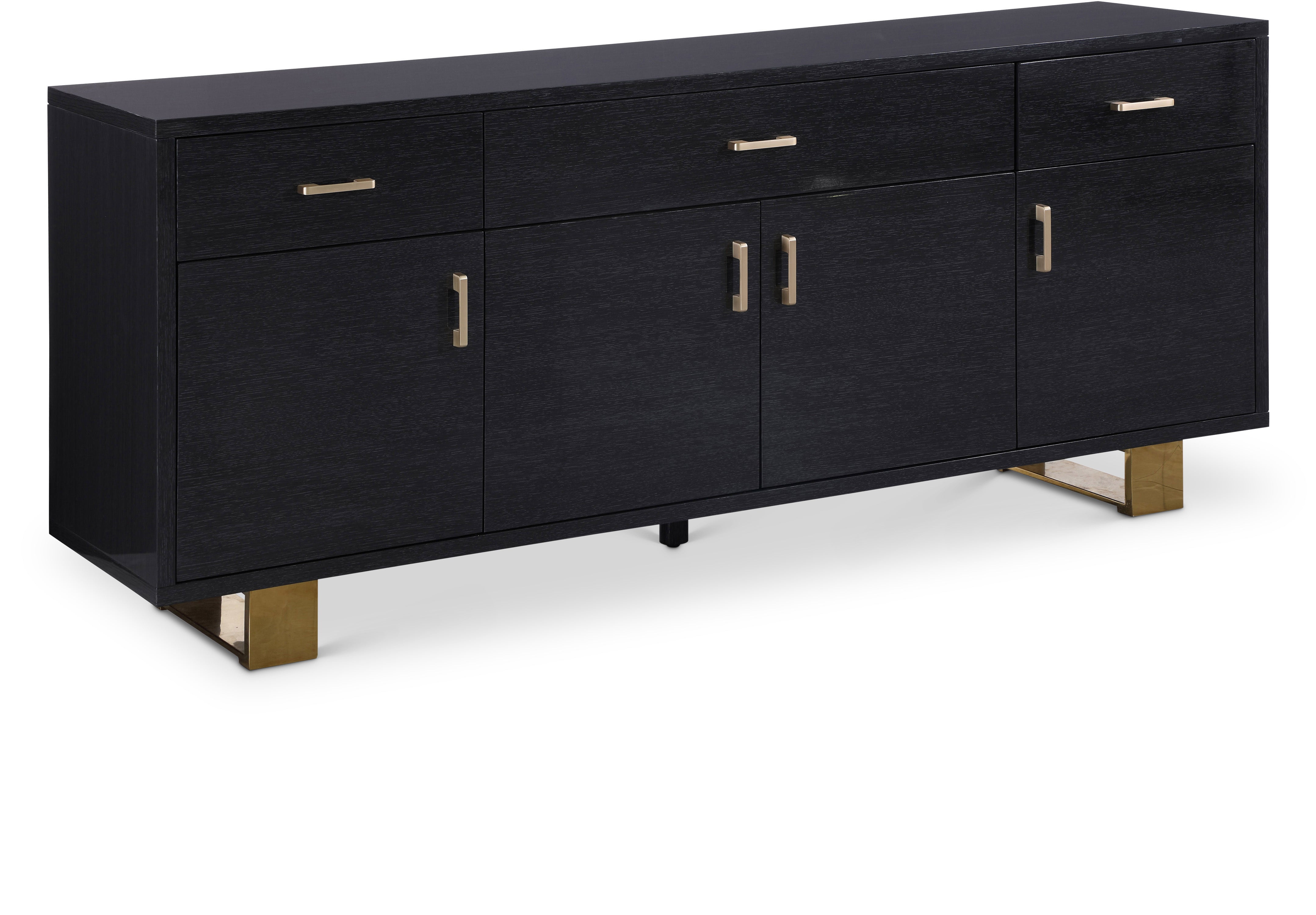 Excel Grey Oak Veneer Lacquer Sideboard/Buffet