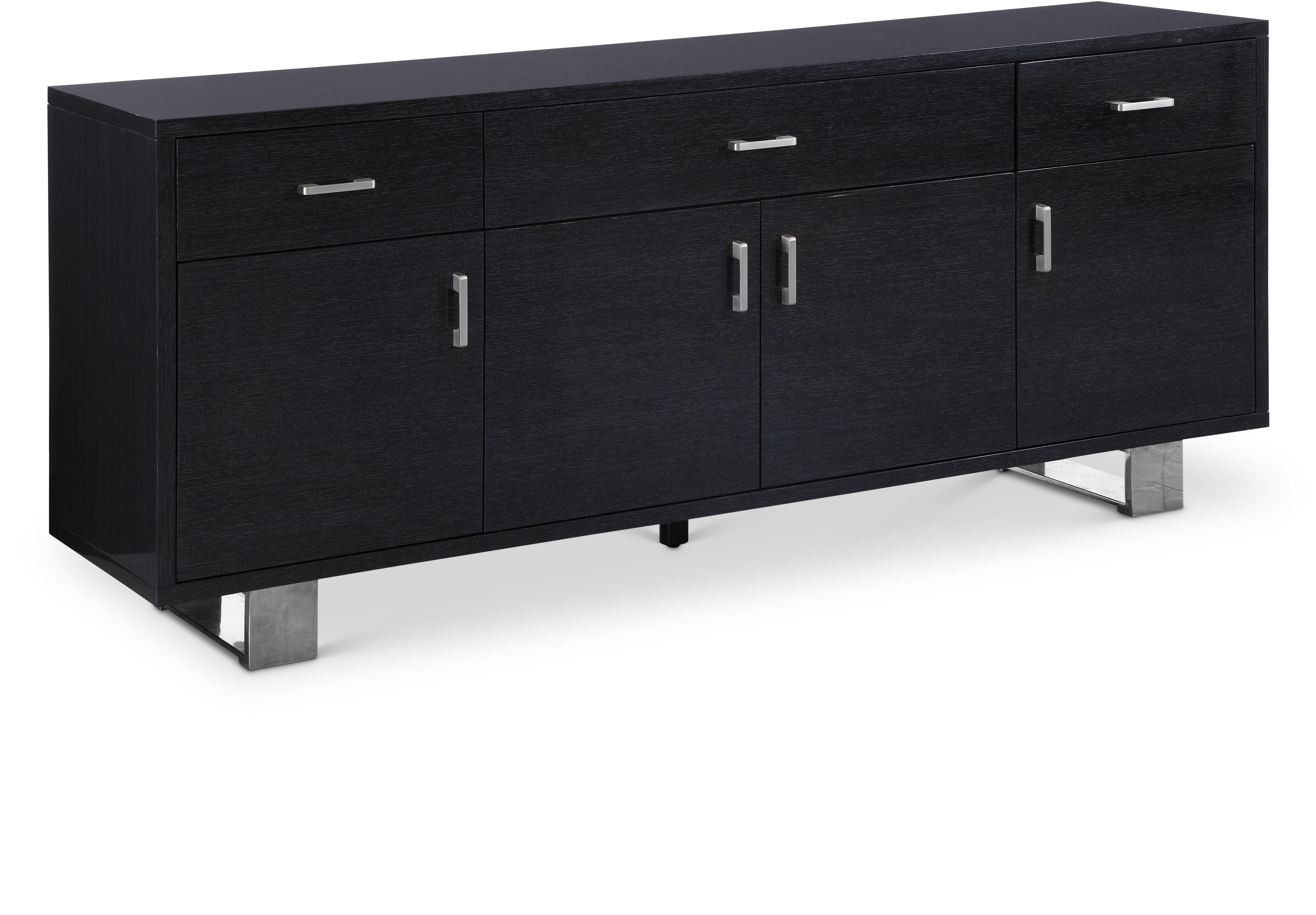 Excel Grey Oak Veneer Lacquer Sideboard/Buffet